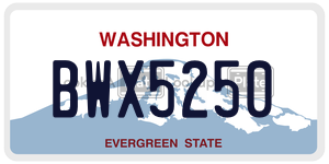 BWX5250  license plate in WA