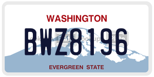 BWZ8196  license plate in WA