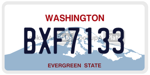 BXF7133 license plate in Washington