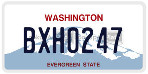 BXH0247  license plate in WA