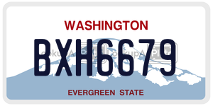 BXH6679  license plate in WA