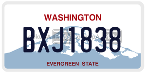 BXJ1838  license plate in WA