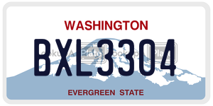 BXL3304 license plate in Washington
