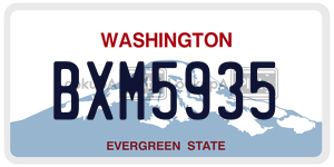 BXM5935  license plate in WA