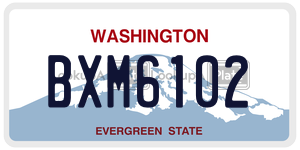 BXM6102  license plate in WA