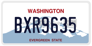 BXR9635 license plate in Washington