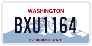 BXU1164  license plate in WA