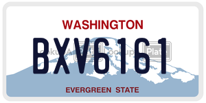 BXV6161 license plate in Washington
