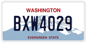 BXW4029  license plate in WA
