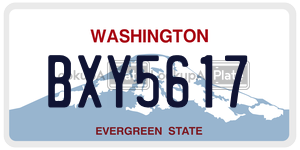 BXY5617  license plate in WA
