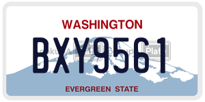 BXY9561 license plate in Washington