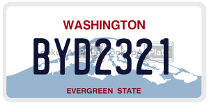 BYD2321  license plate in WA