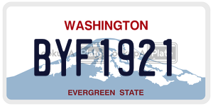 BYF1921  license plate in WA