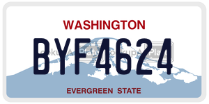 BYF4624  license plate in WA