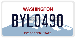 BYL0490 license plate in Washington