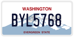 BYL5768  license plate in WA