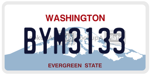 BYM3133 license plate in Washington