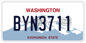 BYN3711 license plate in Washington