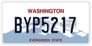 BYP5217  license plate in WA