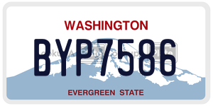 BYP7586 license plate in Washington