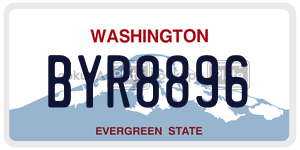 BYR8896  license plate in WA
