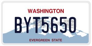 BYT5650 license plate in Washington
