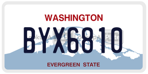 BYX6810 license plate in Washington