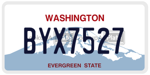 BYX7527 license plate in Washington