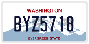 BYZ5718  license plate in WA
