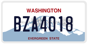 BZA4018  license plate in WA