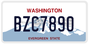 BZC7890  license plate in WA