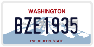 BZE1935  license plate in WA