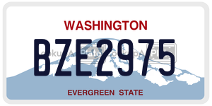 BZE2975 license plate in Washington