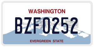 BZF0252  license plate in WA
