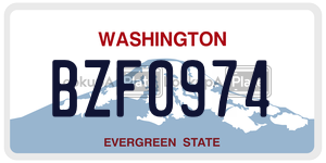 BZF0974  license plate in WA