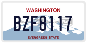 BZF8117  license plate in WA