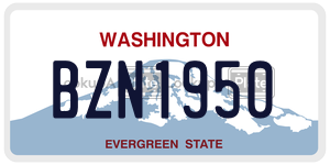 BZN1950  license plate in WA