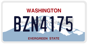 BZN4175  license plate in WA