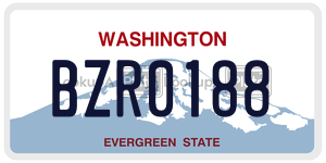 BZR0188 license plate in Washington