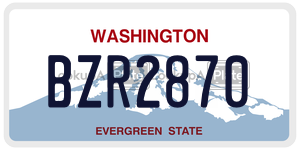 BZR2870  license plate in WA