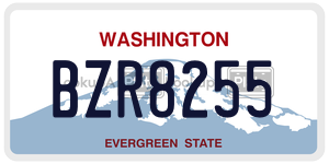 BZR8255 license plate in Washington