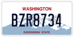 BZR8734  license plate in WA