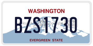 BZS1730 license plate in Washington