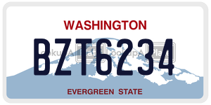 BZT6234  license plate in WA