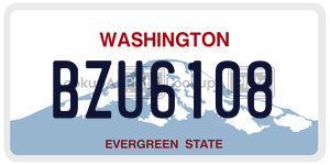 BZU6108  license plate in WA