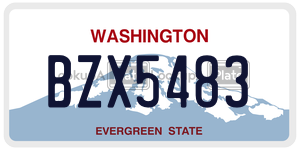 BZX5483  license plate in WA