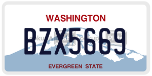 BZX5669  license plate in WA