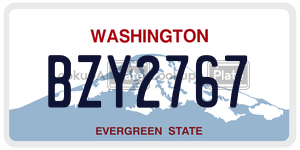 BZY2767  license plate in WA
