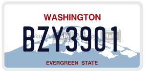 BZY3901  license plate in WA