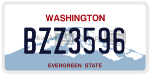 BZZ3596  license plate in WA